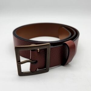 Volpi Concerie Tooled Leather Unisex Belt. Made In Italy Brown Sz 34